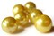 6 24mm Yellow Plastic Faux Pearl Beads